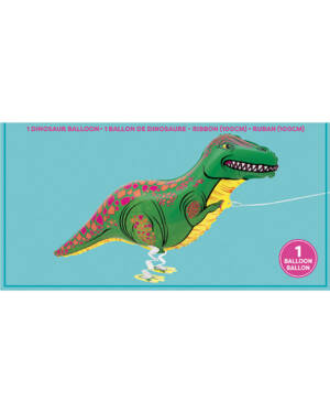 Folieballong: Gående Dinosaur (T-Rex) - Folieballong: 89cm