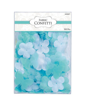 Konfetti (300stk): Blomster - Blå - 5cm