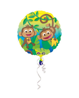 Folieballong: Aper i Jungelen - 43cm