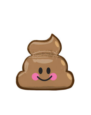 Folieballong: Emoticon Poop - 63 x 60cm