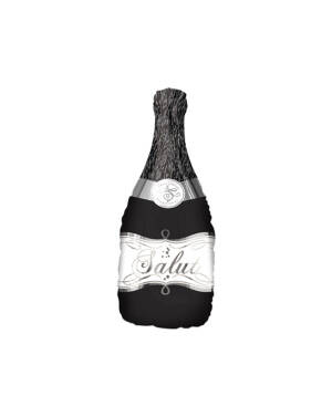 Folieballong: Champagneflaske - "Salut" - 35 x 91cm