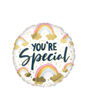Folieballong: "You're Special" - Regnbue - 43cm