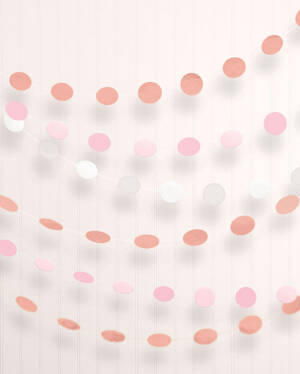 Girlander / Tassels (6stk): Rosegull - 213cm