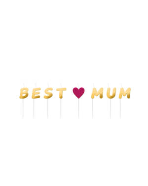 Kakelys: "Best Mom" - Gull - 7,3cm