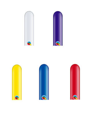 Figurballonger (100stk): Flere farger (Jewel Tone) - 5 x 150cm