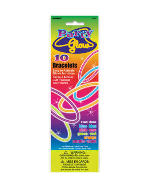 Glowsticks (10stk): Armbånd - Selvlysende - Assortert - 20cm