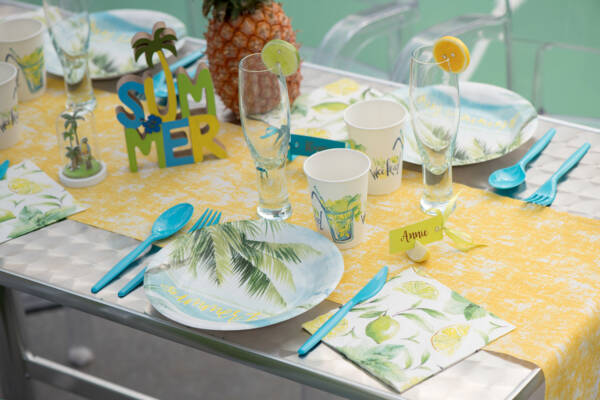 Servietter (20stk): Fargerik Lime & Sitron - 16,5cm