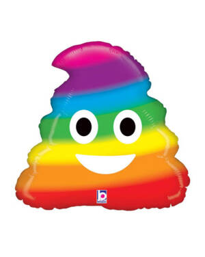 Folieballong: Rainbow Poo - 50cm