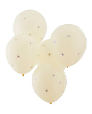 Lateksballonger (5 stk): Blomster som festes på - 30cm