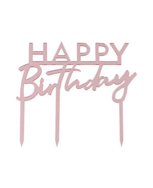 Kaketopp: "Happy Birthday" - 11 x 12cm