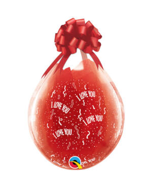 Gave i Ballong (25stk): "I Love You" - 46cm