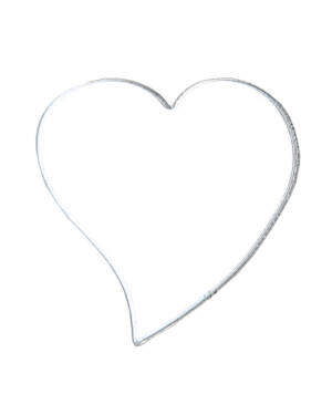 Konfetti (10stk): Speil - Hjerte - 2,4cm