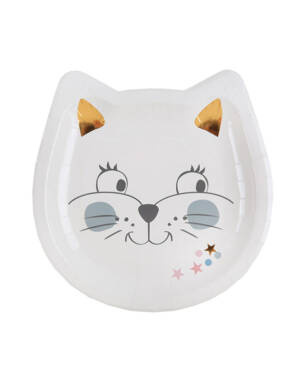 Tallerkener (10stk): Katt - 18cm