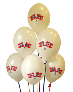Ballongbukett: 17. mai Lateksbukett