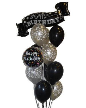 Ballongbukett: Classic Hollywood - Black & Silver