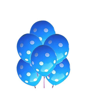 Ballongbukett: Polka Dots - Baby Blue