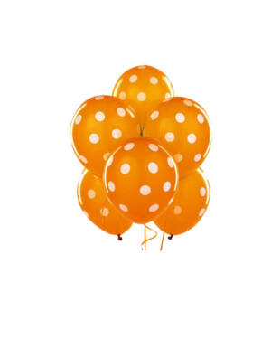 Ballongbukett: Polka Dots - Orange
