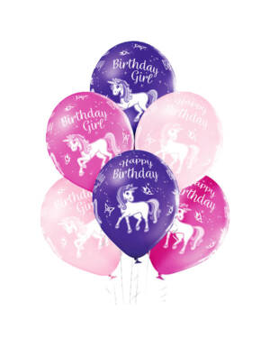 Ballongbukett: Unicorn - Happy Birthday