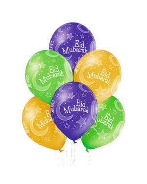 Ballongbukett: Eid Mubarak - Stars & Moons