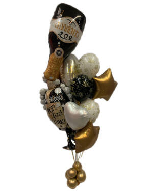 Ballongbukett: Celebrate with Pop Fizz and Clink!