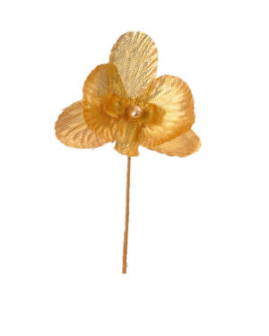 Konfetti (6stk): Orkide: Gull - 5 x 10cm