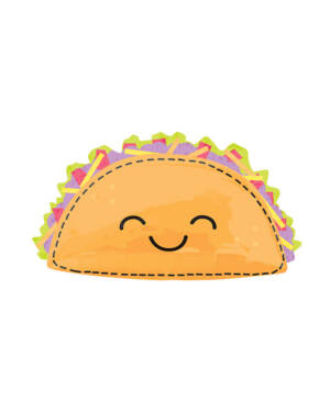 Folieballong: Taco - 48 x 83cm