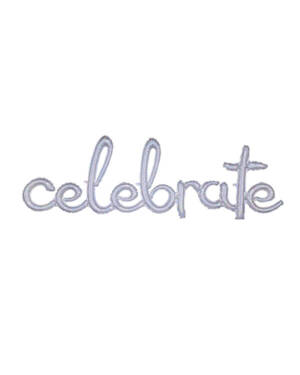 Folieballong / Ballongbanner: "Celebrate" - Holografisk - 149 x 50cm