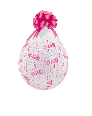 Gave i Ballong (25stk): It's a Girl - 48cm