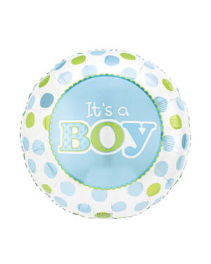 Folieballong: "It's a Boy" - Prikker - 43cm