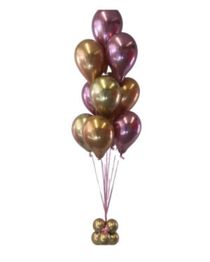 Ballongbukett: Pretty in Copper Gold & Mauve