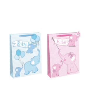Gavepose: "Baby Boy / Girl" - Elefant - Medium