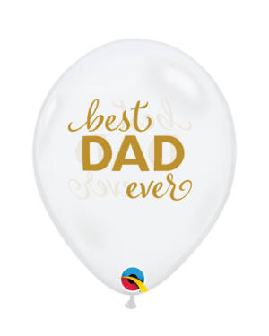Lateksballonger (25stk): "Best Dad Ever" - 28cm