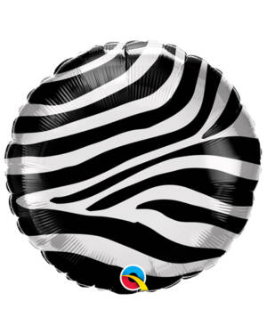 Folieballong: Sebrastriper - 46cm