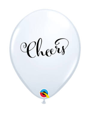 Lateksballonger (25stk): "Cheers" - 28cm