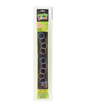 Glowsticks (10stk): Selvlysende Halskjeder - 56cm