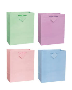 Gavepose: Rosa / Grønn / Lilla / Blå - 30 x 27cm