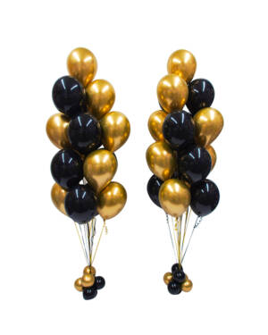 Ballongbukett: Gold & Black Party