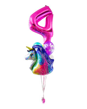 Ballongbukett: Loving my Unicorn Birthday