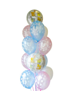 Ballongbukett: "Happy Christening"