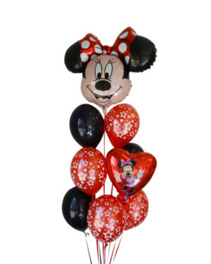 Ballongbukett: Minnie - Svart