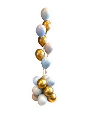 Ballongsøyle: Gray and gold tower bouquet