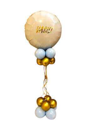 Splittsøyle: Blue and gold centerpiece