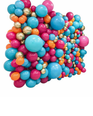 Ballongvegg / Backdrop: Skittles wall