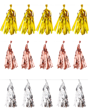 Tassels (Folie - 5stk): Flere farger - 35cm