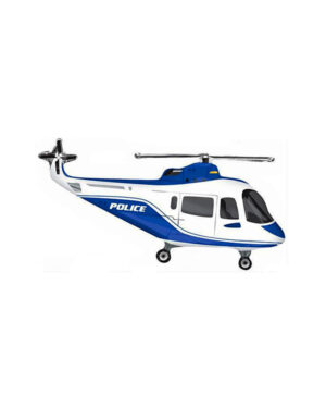 Folieballong: Politi Helikopter - 95 x 45cm