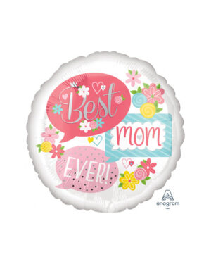 Folieballong: "Best Mom Ever Bubbles" - 43cm