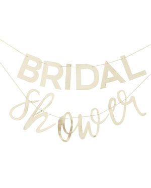 Banner / Girlander: "Bridal Shower" - Gull - 2 x 2m