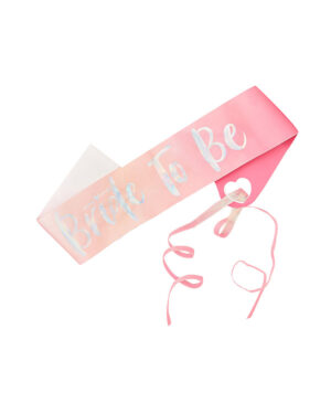 Ordensbånd / Sash: "Bride to Be" - Rosa