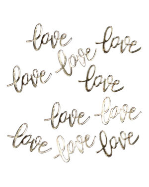 Konfetti : "Love" i Gull - 14g