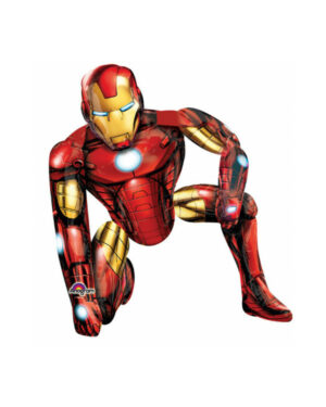 Folieballong: Gående Iron Man - 116 x 93cm